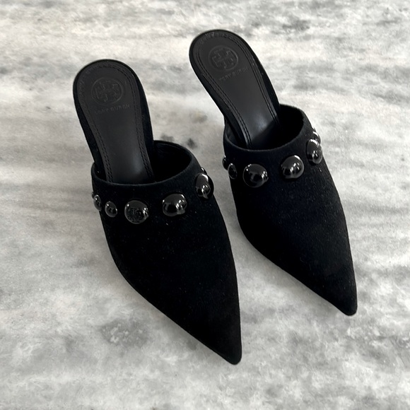 Tory Burch Shoes - Tory Burch black mule heels size US wm’s 7.5 ECU. Beautiful dress heels glam